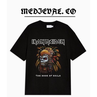 [S-5XL]เสื้อยืด พิมพ์ลาย Iron MAIDEN วงเมทัล โอเวอร์ไซซ์ สีดํา ผู้ชาย และผู้หญิง