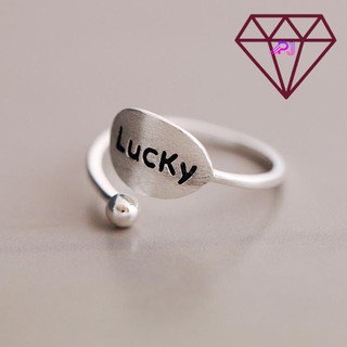 แหวนเงินแท้ 92.5% Lucky #PJ