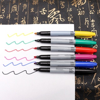 ปากกามาร์กเกอร์สําหรับสักคิ้วถาวรกันน้ํา 6 ชิ้น Tattoo Marker Pen