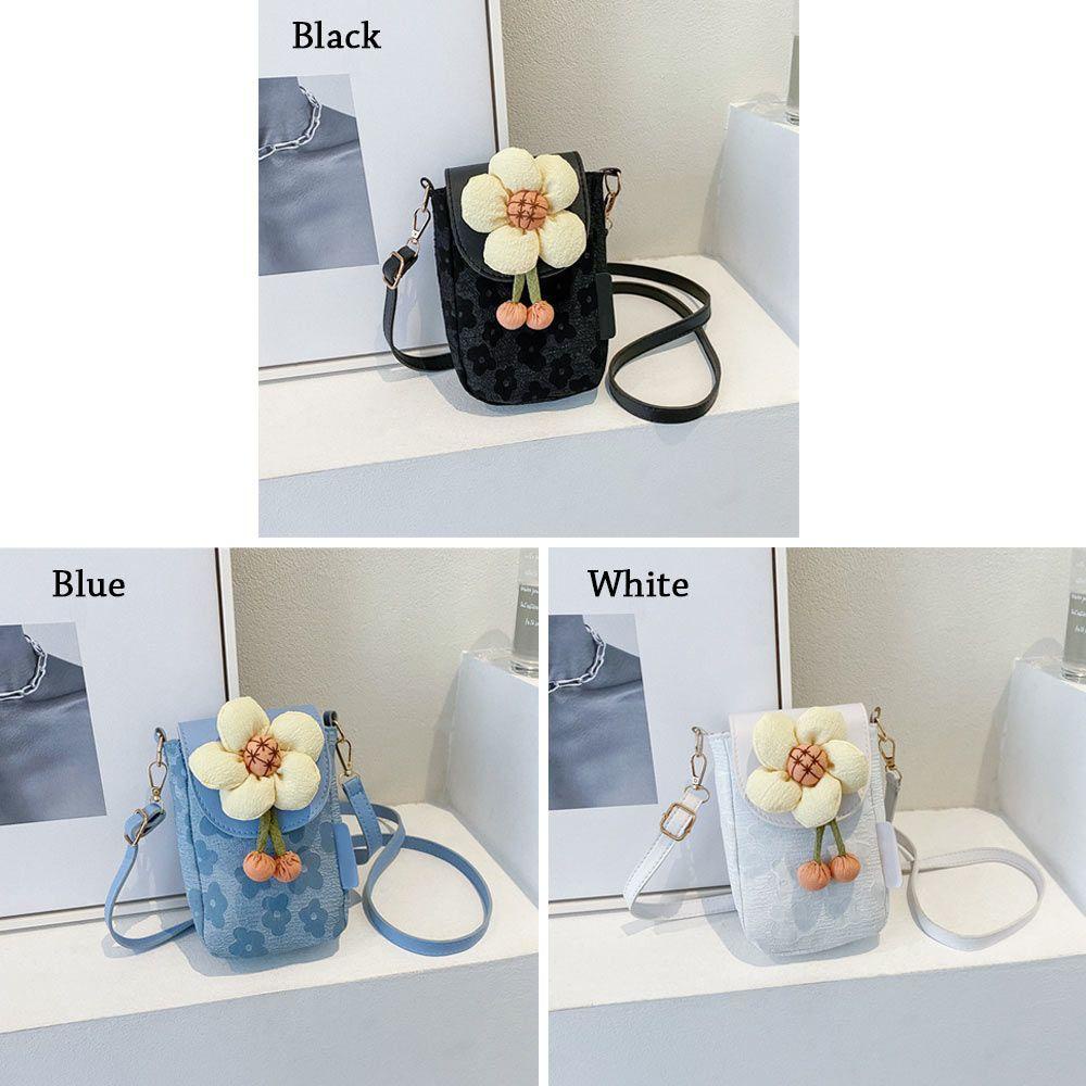 กระเป๋าสะพายข้างสไตล์ Casual Flower สำหรับใส่โทรศัพท์น่ารัก ราคา ถูกที่สุด ดีลบีเคเค แกลเลอรีภาพที่ 2