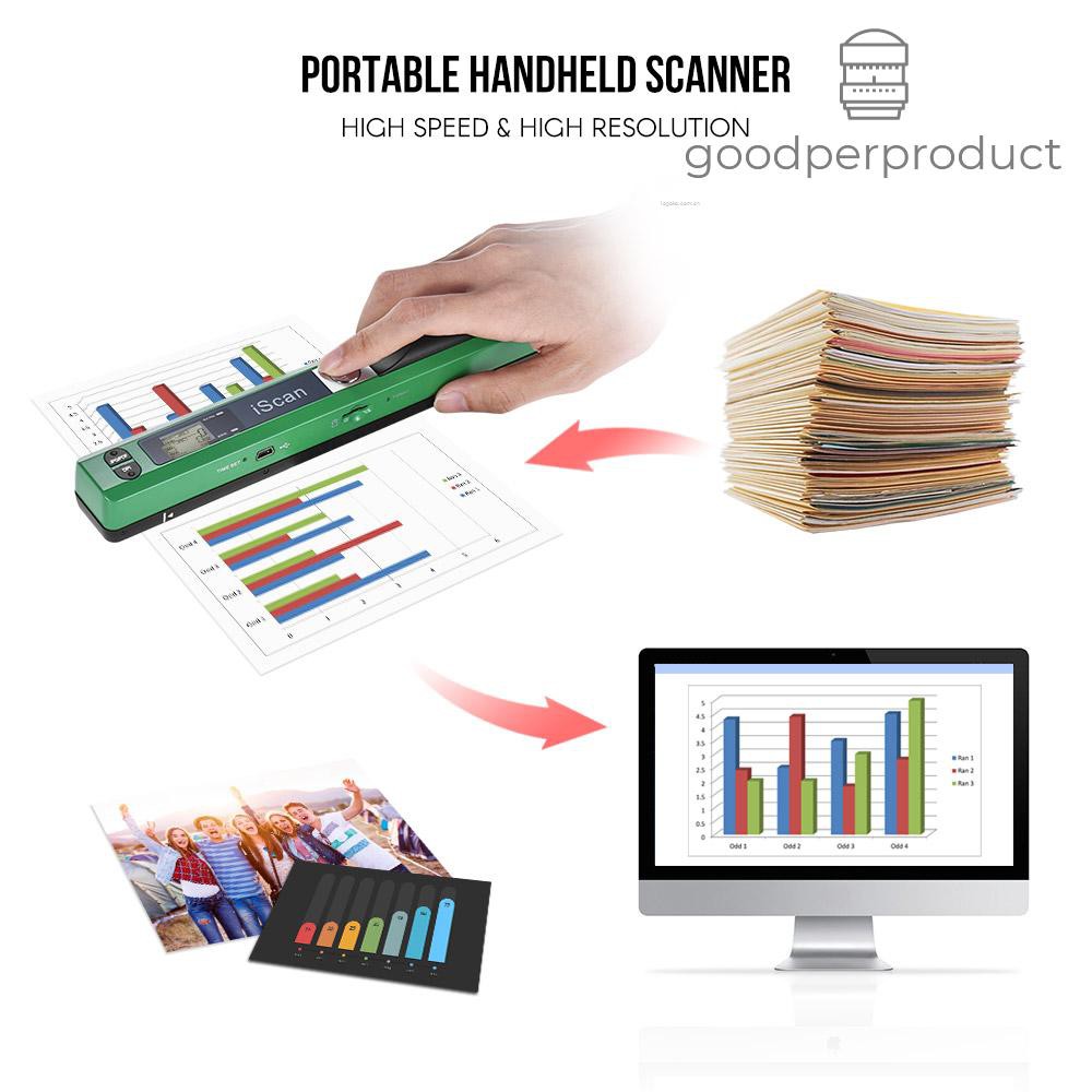 Good&P Portable Wireless Scanner Mini Handheld Document Scanners A4