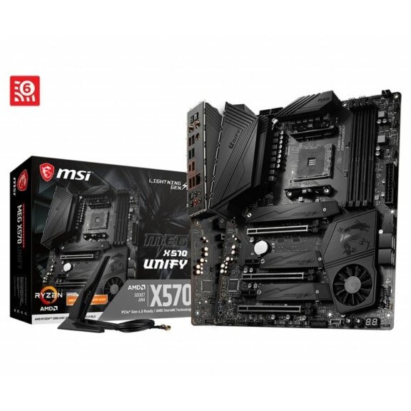 MSI X570 MEG UNIFY Socket AM4 M.2 3 Slot สินค้ามือสอง สภาพใหม่มาก อุปกรณ์ครบกล่อง มีประกันศูนย์