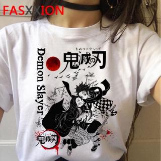 เสื้อยืดลายกราฟฟิก Kimetsu No Yaiba Demon SlayerTee