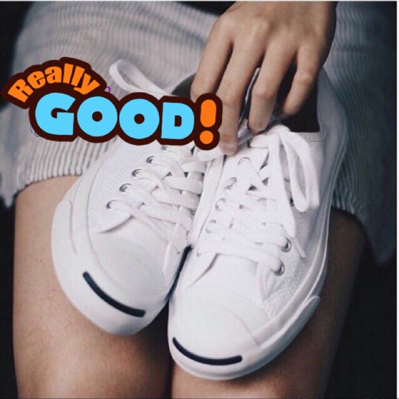 รองเท้าผ้าใบ Jack Purcell สีขาว ส่งฟรีEMS โค้ดลด80