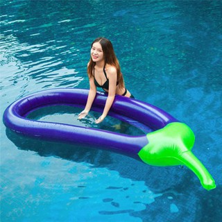 ห่วงยางเป่าลม แพยางเป่าลม Inflatable Eggplant Pool Lounge รูปมะเขือยาว ขนาด 270 x 110 x 25 ซม.