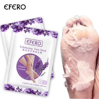 COD EFERO Exfoliating Foot Mask มาส์กลอกเท้า ปรับเท้านุ่มเหมือนเท้าเด็ก(1 คู่ / ถุง)