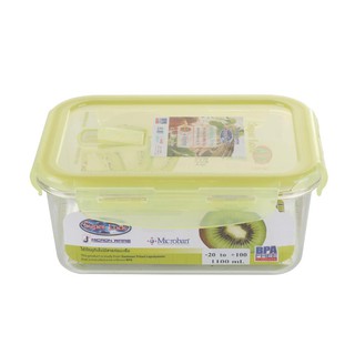 กล่องเก็บอาหาร กล่องใส่อาหาร กล่องอาหาร เหลี่ยม 1.1 ลิตร SUPER LOCK TRITANFOOD CONTAINER SQUARE 1.1L SUPER LOCK 6