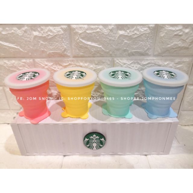 2020 Starbucks Thailand Bearista Foldable Silicone cup แก้วซิลิโคนพับได้