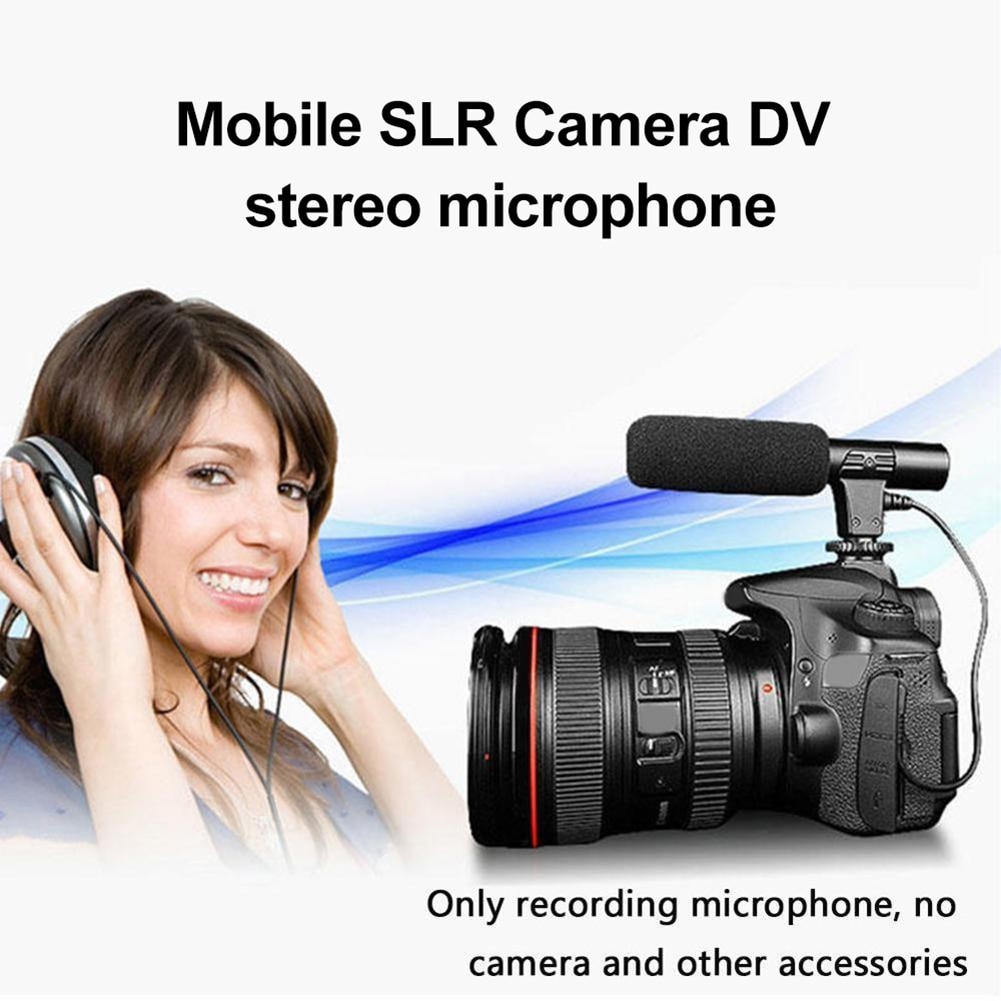 Please COD Stereo Recording Microphone Condenser Mic for DSLR Camera PC ...