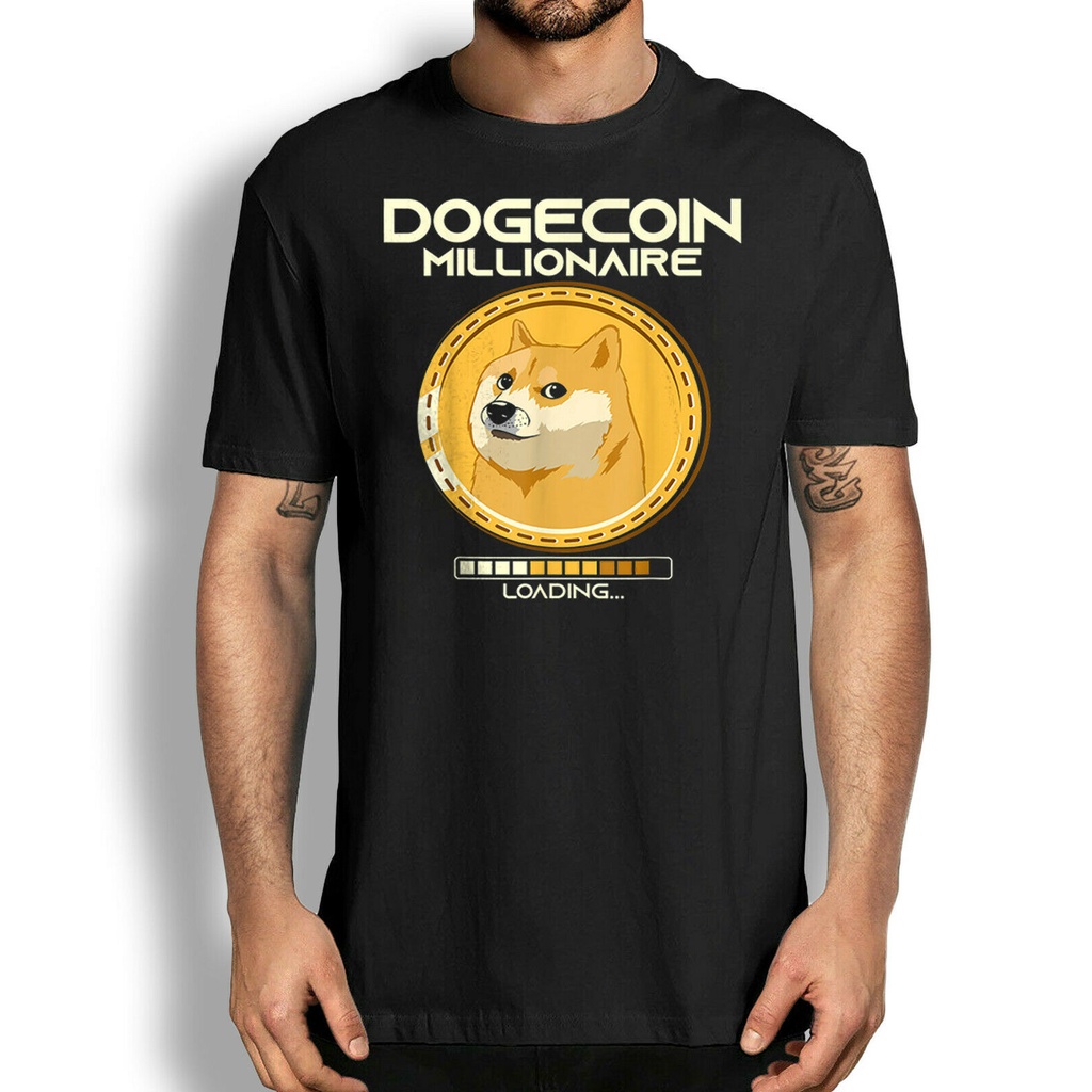 คอลูกเรือเสื้อยืด พิมพ์ลาย Crypto Traders Dogecoin Millionaire Loading To The Moon Doge สําหรับผู้ชา