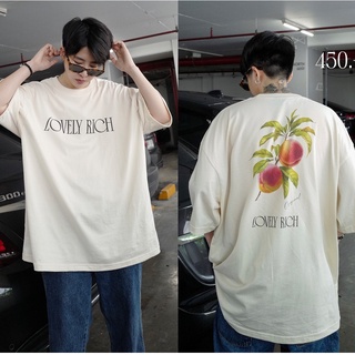 เสื้อยืดคอกลมพร้อมส่ง!!! QCLOTH : PEACHS-3XL