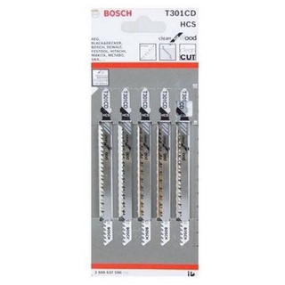 Bosch ใบเลื่อยฉลุจิ๊กซอว์ยาวพิเศษ 85 มม. รุ่น T301CD (1 แผง บรรจุ 5 ใบ)