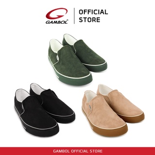 GAMBOL แกมโบล รองเท้าผ้าใบ ผู้ชาย สลิปออน GB82087A Size 44-46