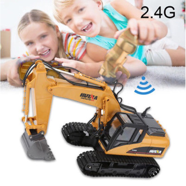 bankkok toys รถเเบคโฮล HUINA 1550 15CH หัวตักเหล็ก