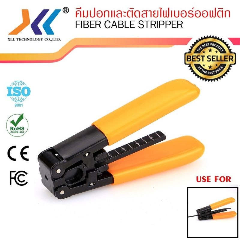 คีมปอกและตัดสายไฟเบอร์​ออฟติก​ fiber​ optic​stripper คละสี​ (sc37)