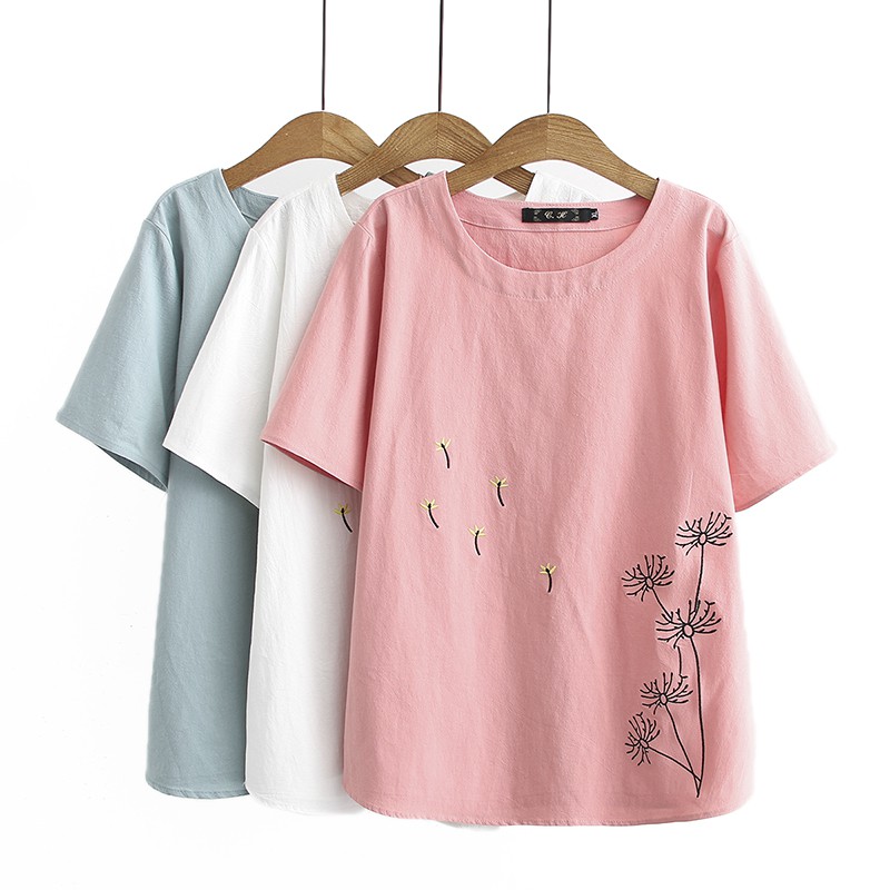 เสื้อคอกลมผู้หญิงเนื้อผ้าฝ้ายนุ่ม - JOLLY SP6 แฟชั่น