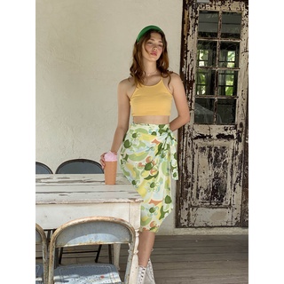 SUE - Bualoy Wrap Skirt กระโปรงฟรีไซส์ลายบัวลอย