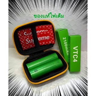 ( 2 ก้อนพร้อมกระเป๋า ) ถ่าน 18650 VTC 4 ของเเท้ 100 %