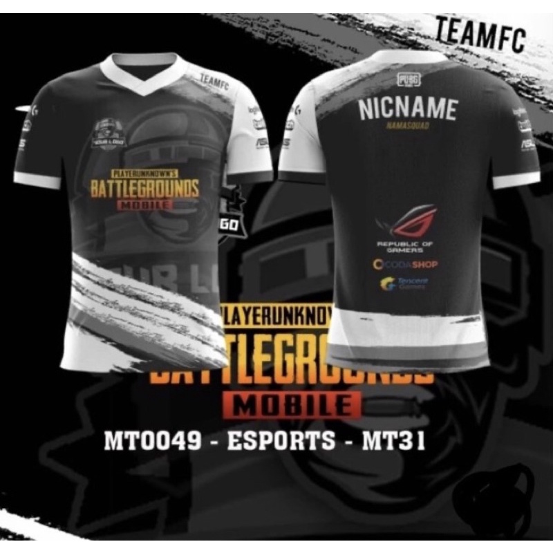 Gaming JERSEY E SPORT CUSTOM BTR RRQ AURA EVOS CUSTOM ฟรี NICKNAME GAMING CLOTHES เกมเสื้อยืด