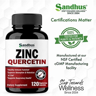 Zinc Quercetin, Dietary Supplements, 120 Vegetarian Capsules