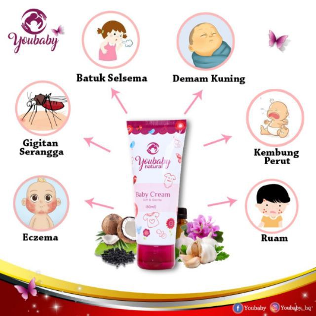 Shop Malaysia Ubat Kulit Bayi Baby Cream Youbaby Cream Shower Gel Panau Ekzema Batuk Original Hq Fm7b Shopee Thailand