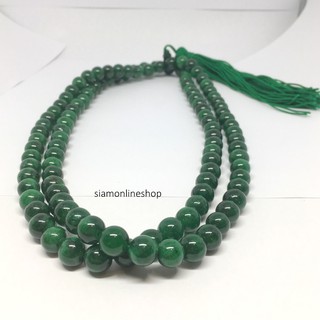 JADE สร้อยประคำ108 หยกพม่าแท้ มอว์ ซิท ซิท ขนาด 10 มม.by siamonlineshop