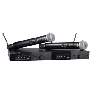 SHURE SLXD24DA/SM58-M55 ไมค์ลอย มือถือคู่ แบบดิจิตอล 24 บิต คลื่นความถี่ 694-703 MHz และ 748-758 MHz