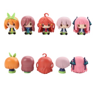 5Pcs The Quintessential Quintuplets Anime Figure Nakano Miku Action Figure Nakano Ichika Nino Yotsuba Itsuki Figurine Model Doll