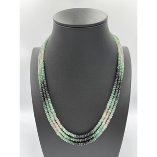 Shaded Emerald beads necklace