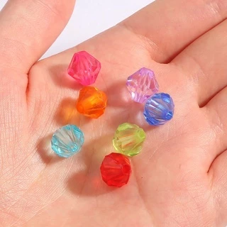 50-500pcs 4/6/8/10 มม. สีผสม ออสเตรีย Faceted Bicone คริสตัลอะคริลิค ลูกปัด Spacer สำหรับ DIY เครื่องประดับ