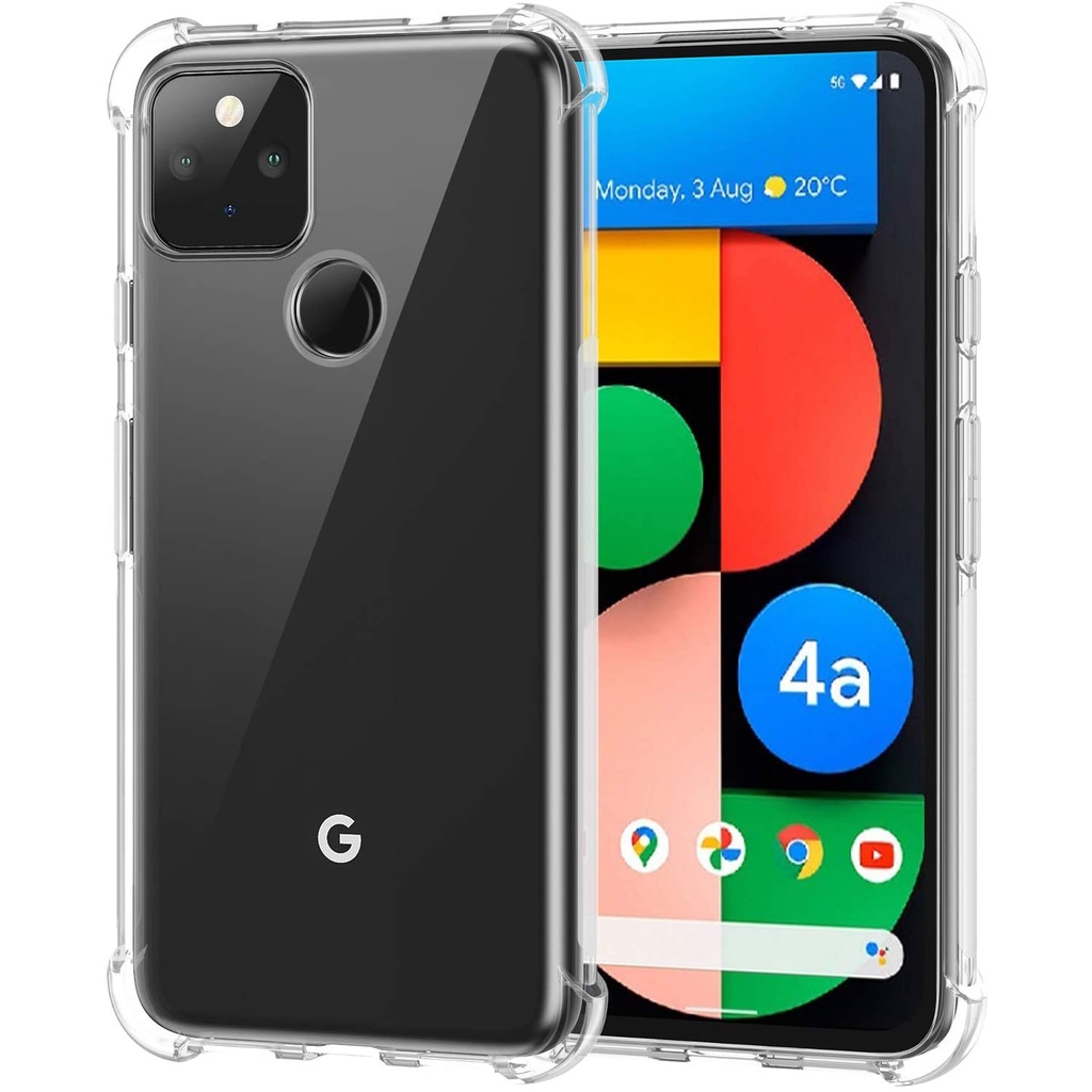 สําหรับ Google Pixel 4a 5G 5A 5 4 XL พิกเซล 3a 3 2 XL พิกเซล 6 6 Pro นุ่มกันกระแทกกรณีคริสตัลใสเจล TPU Shock-Absorption ฝาครอบ