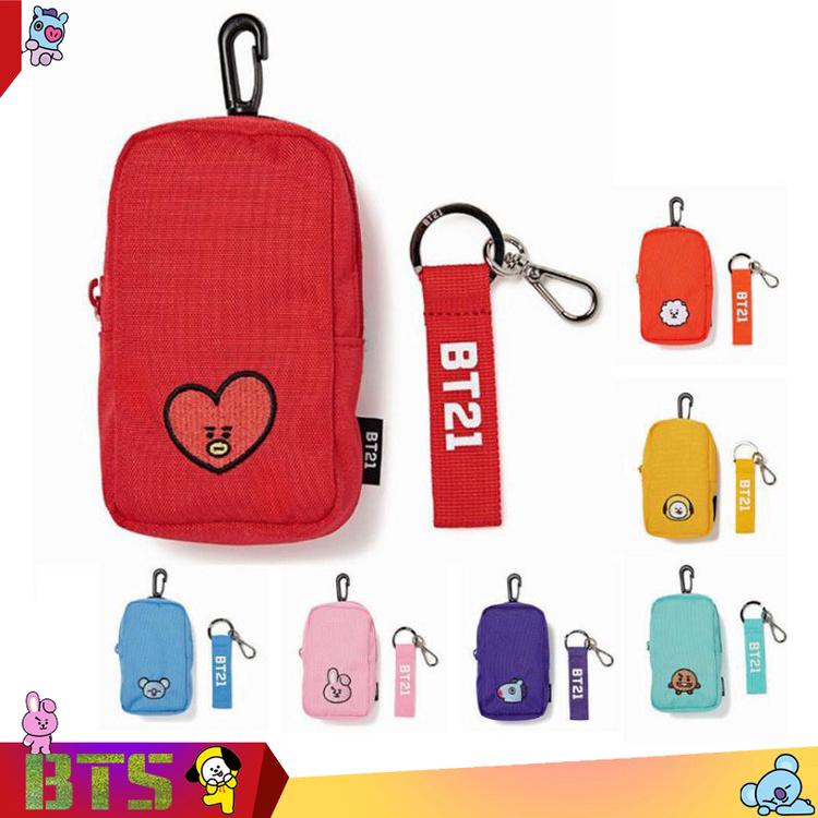 กระเป๋าใส่เหรียญพิมพ์ลายการ์ตูน BTS