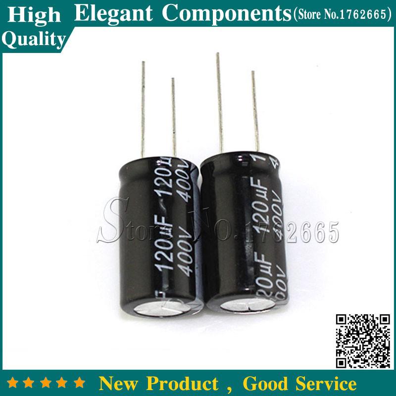 10PCS 120UF 400V 400V 120UF 18*30mm Aluminum Electrolytic Capacitor 400 V / 120 UF Size