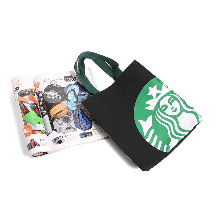 Starbuck กระเป๋าผ้าใบ ใส่ช้อปปิ้ง กล่องอาหารกลางวัน