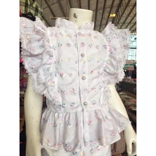 เสื้อลูกไม้ปีกหงส์เด็ก ราคาประหยัด🌸🌼🌷🌹🌻