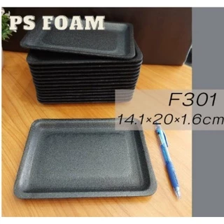 ถาดโฟมสี ขาว/ดำ F301 ขนาด 14.1*20*1.6 cm. (ขาย 100 ใบ)