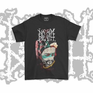 คอลูกเรือเสื้อยืดคอกลมเสื้อเชิ้ต Napalm Death Band สีดํา สําหรับผู้ชาย และผู้หญิง V5ผ้าฝ้ายแท้