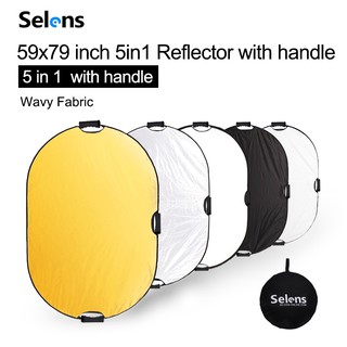 Selensพับได้ รีเฟล็กซ์(Reflector) 200x150 ซม. 5 in 1 แผ่นสะท้อนแสง สตูดิโอถ่ายภาพแสงกระจกพับได้