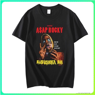 Asap Rocky 90S Graphic Print Men T Shirts 2022 Summer New Hip Hop Short Sleeveloose Couple O-Neck Print Shirtสามารถปรับแ