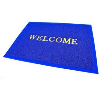 พรมเช็ดเท้าดักฝุ่น WELCOME 50X70 ซม. สีน้ำเงิน