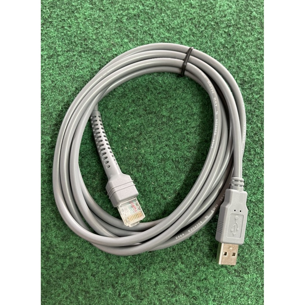 สาย USB 2 เมตร เครื่องอ่านบาร์โค้ด LS2208 LS1203 LS4208 LS3008 CBA-U01-S07ZAR DS4308 Zebra DS2208  DS4608  1 เส้น