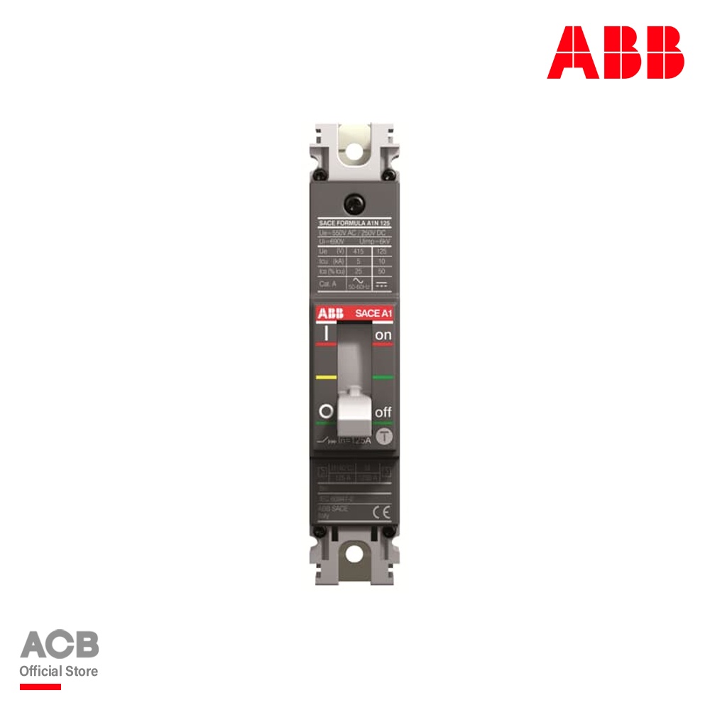 ABB : 1SDA066494R1 Moulded Case Circuit Breaker (MCCB) FORMULA : A1C 125  TMF 90A  1P  F F