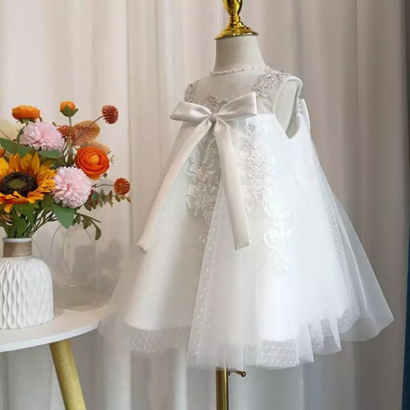 BAPTISS ชุดสําหรับสาวสีขาว BIRTHDAY PARTY DRESS BABY BIRTHDAY PARTY DRESS BABY GIRLS SUIT GIRLS TUTU