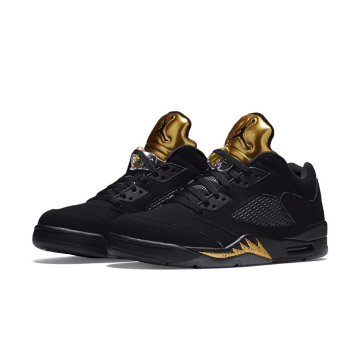 jordan 5 low black and gold