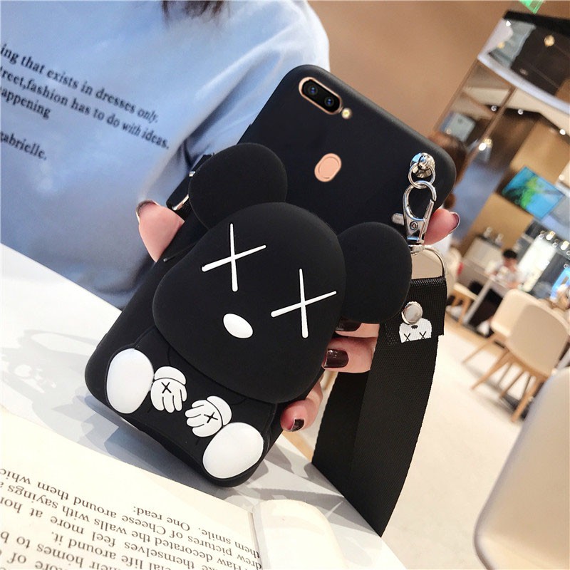 เคสนิ่ม ลายหมีน่ารัก พร้อมกระเป๋าสตางค์ สําหรับ samsung A12 A13 A14 A15 A23 A05S A04S a51 a71 a30s a50s A53 A54 A55 A32 A52