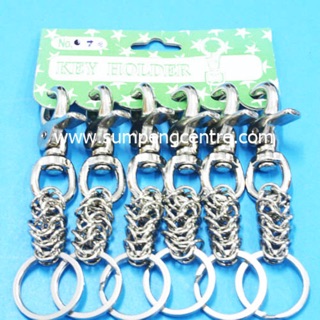 พวงกุญแจก้ามปู no:074 (6ชิ้น),  Hook keychains no:074 (6 pieces)