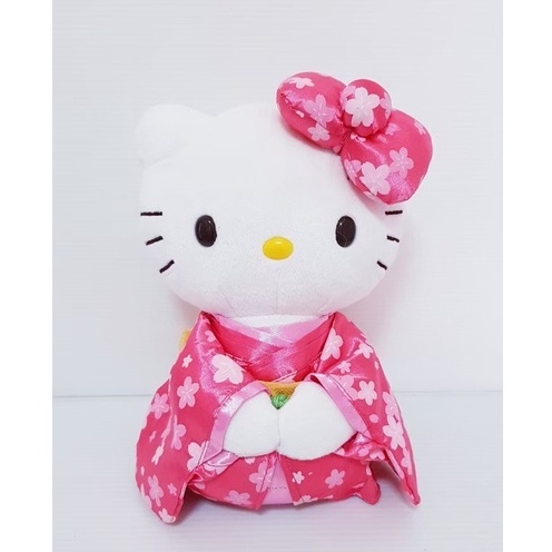 Hello Kitty Plush Doll Kimono Sakura Sanrio สินค้ามือสอง