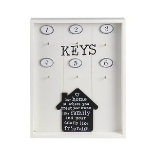 อุปกรณ์ตกแต่งบ้านอื่นๆ กล่องกุญแจไม้ HOME LIVING STYLE MY KEYS 24x2.2x30 ซม. สีขาว ของตกแต่งบ้าน เฟอร์นิเจอร์ ของแต่งบ้า