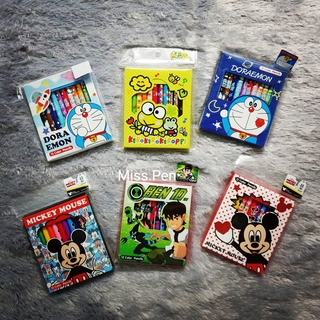 ✔️ดินสอสีไม้แบบสั้น 12 สี ลายการ์ตูนญี่ปุ่นน่ารักมากๆ