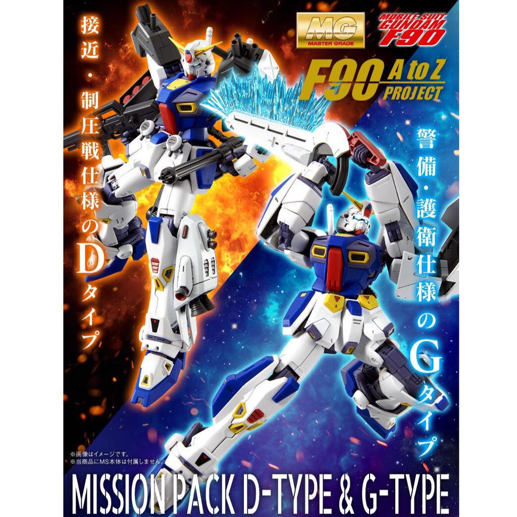 [P-BANDAI] MG 1/100 Mission Pack D type & G type for F90 Gundam